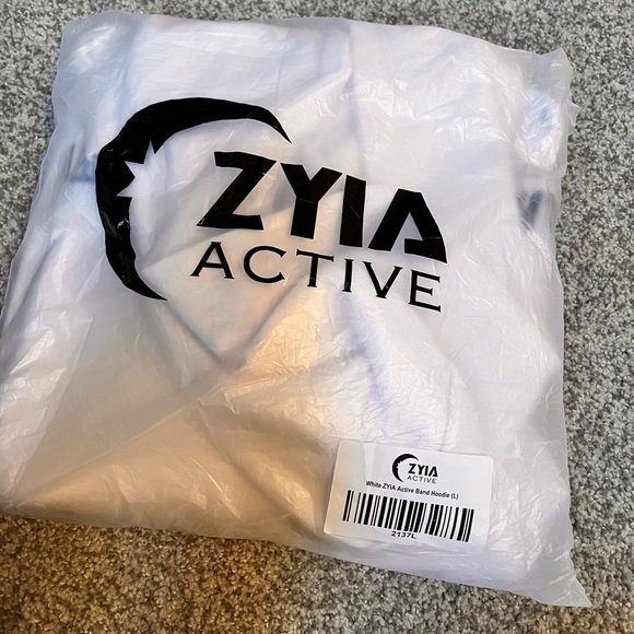 White Zyia Active Band Hoodie - Picture 8 of 10